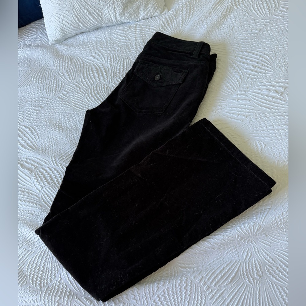 White House Black Market Black Corduroy Flare Pants